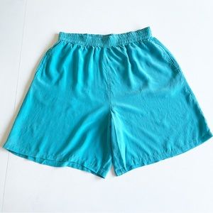 Savannah Blue Silk Shorts Size L